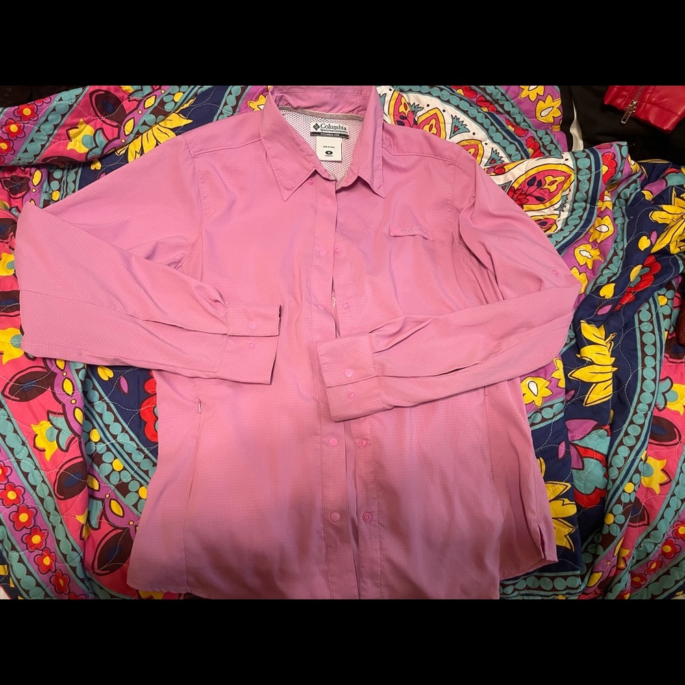 Pinkish cool color 💕 Columbia fishing shirt top summer sun protection